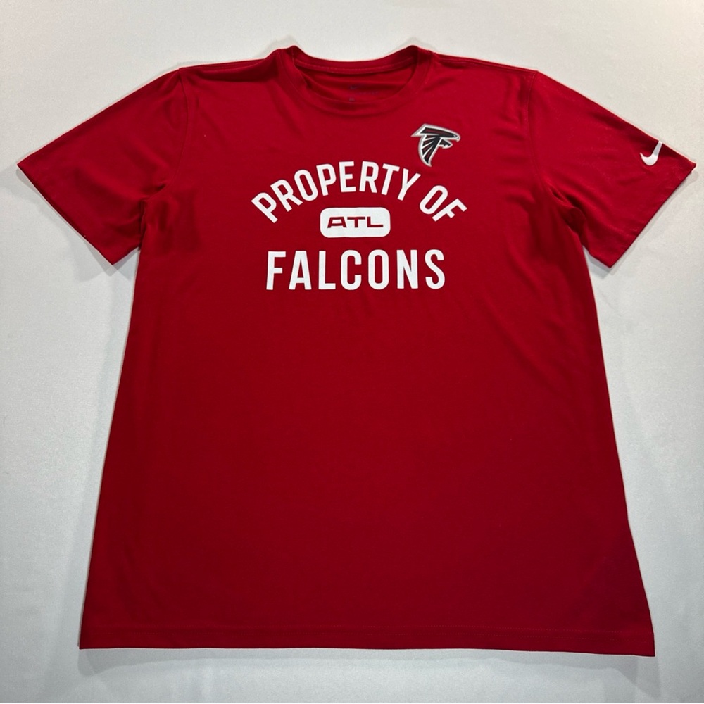 Nike Atlanta Falcons NFL Nike Tee Dri-Fit Short Sleeve Shirt Mens Medium Red EUC